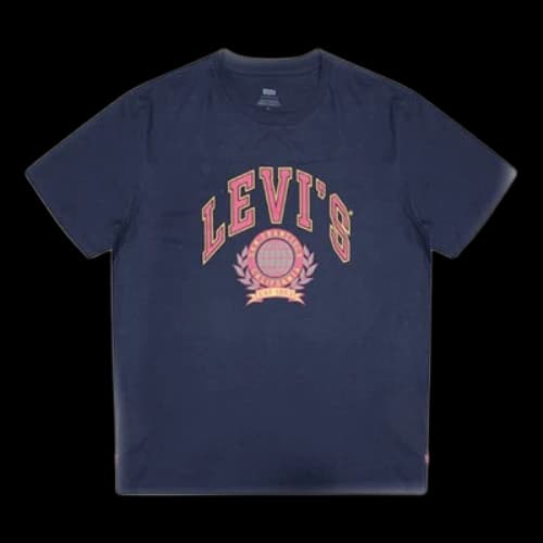 Levis Levi's SS20 LOGO Printing Pure Cotton Short Sleeve Navy Blue