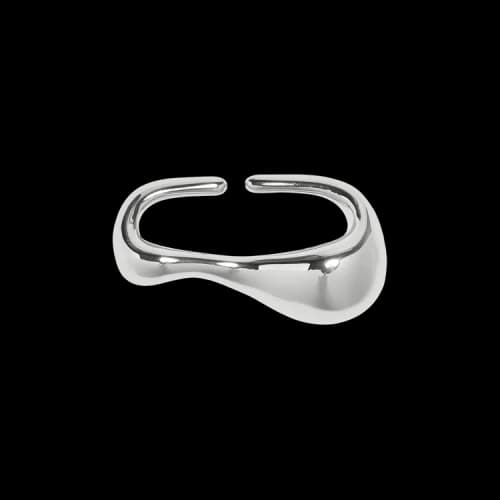 Courrèges 3-Finger Drop Metal Ring 'Silver'