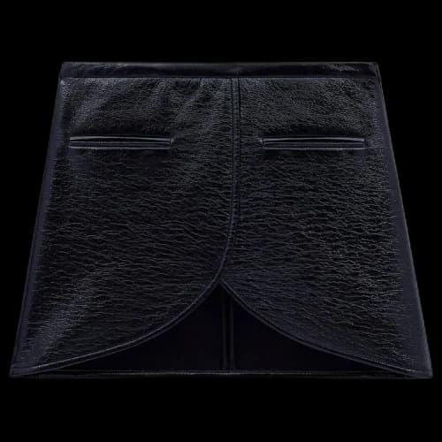 Courrèges Ellipse Vinyl Mini Skirt 'Black'