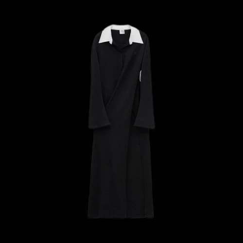 Courrèges Twist Polo Long Dress 'Black'