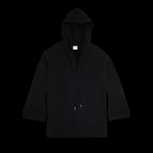 Courrèges Hyperbole Hooded Fleece Dress 'Black'