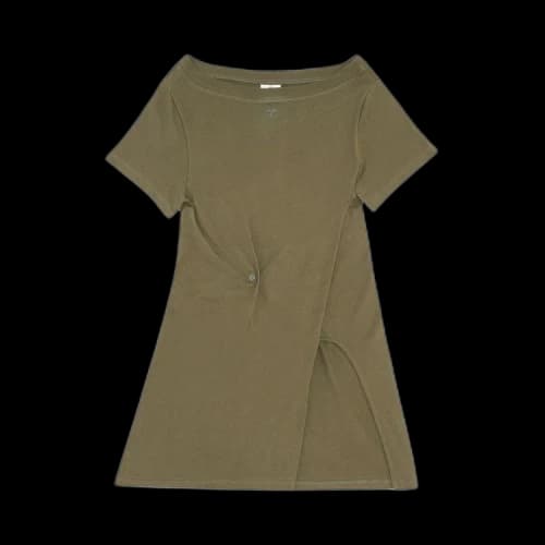 Courrèges Boat Neck Body Mini Dress 'Camouflage'