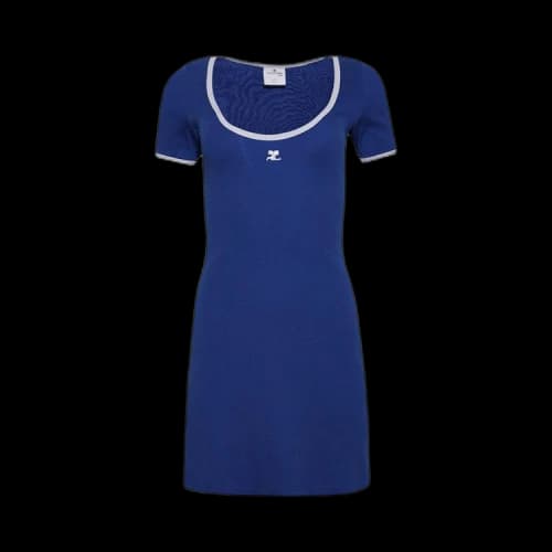 Courrèges Holistic Mini Dress 'Saphire/Pearl'