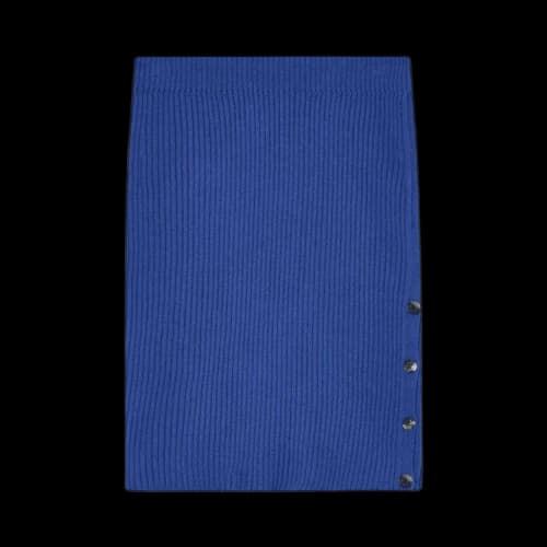 Courrèges Buttoned Light Rib Mini Skirt 'Sapphire'