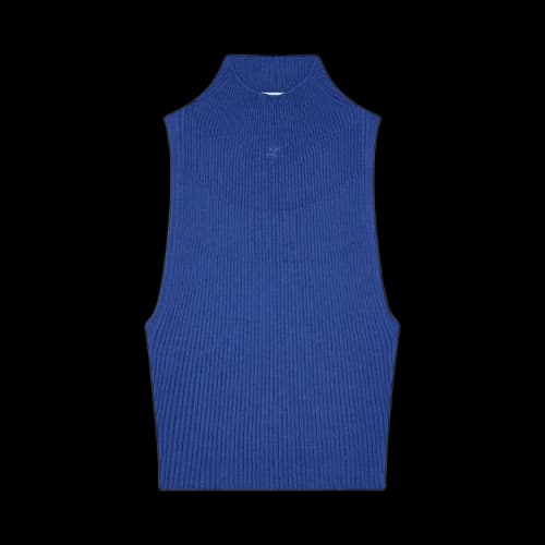 Courrèges Mockneck Light Rib Top 'Sapphire'
