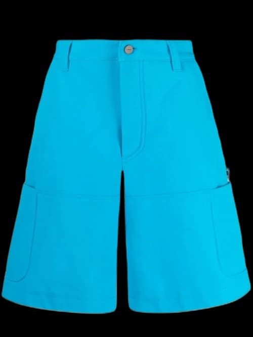 Jacquemus Cotton Cargo Shorts Blue