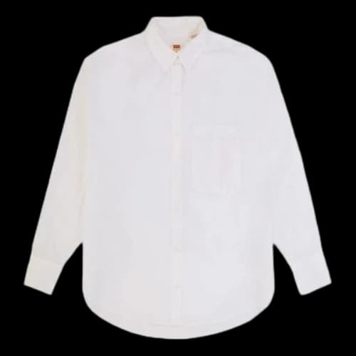 LEVI'S Levis Easy Wave Series Lapel Pure Cotton Long-Sleeved Shirt White