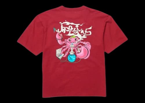 Jacquemus Le T-Shirt Crabe Crab Logo Boxy Fit T-Shirt Print Crab Dark Red