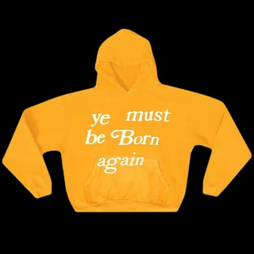 Cactus Plant Flea Market Born Again Hooded Sweatshirt With Pocket 'Yellow'