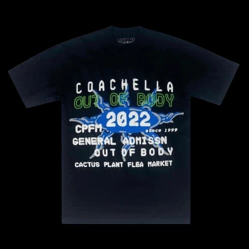 Cactus Plant Flea Market x Coachella Tee 'Black/Blue'