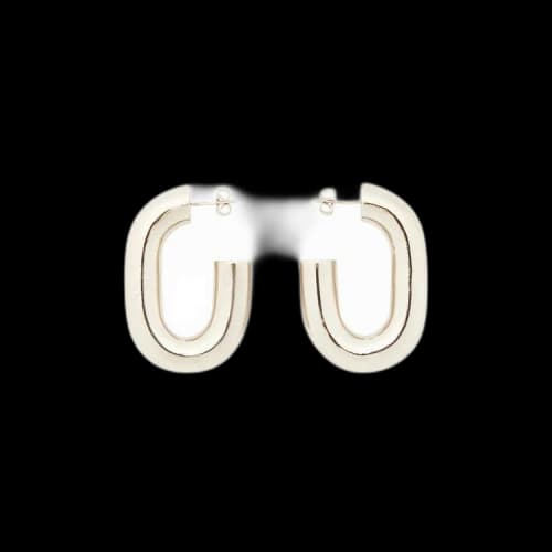 Paco Rabanne XL Link Hoop Earrings 'Silver'