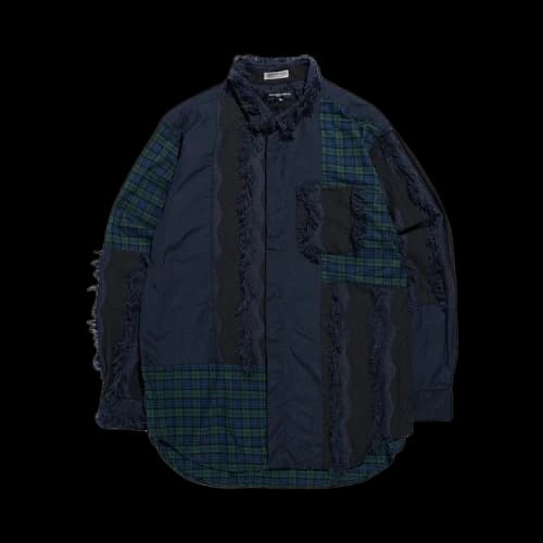 Engineered Garments Combo Short Collar Shirt 'Navy'