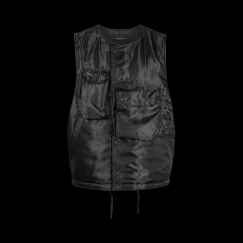 Engineered Garments Polyester Pilot Twill Cover Vest 'Black'