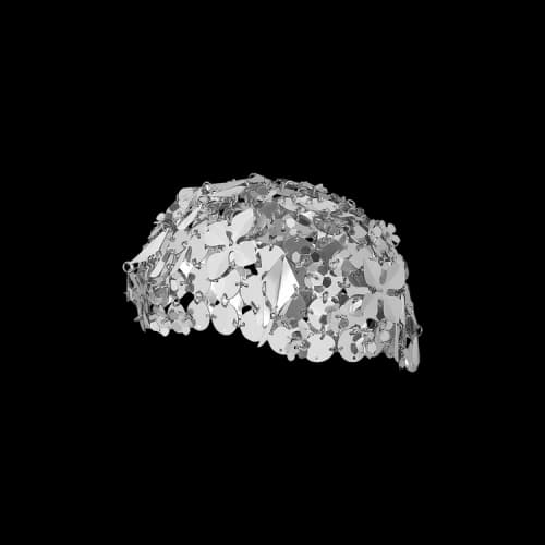 Paco Rabanne Metallic Disc Chain Beanie 'Silver'