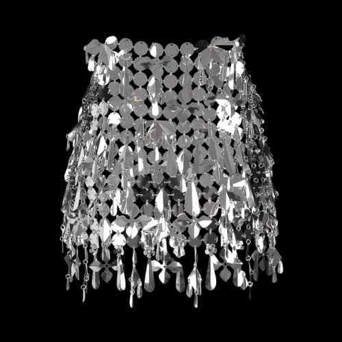 Paco Rabanne Jupe Mini Skirt 'Silver'
