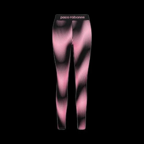 Paco Rabanne Two-Tone Jersey Bodyline Leggings 'Pink Echo'