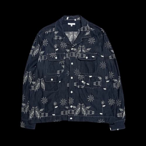 Engineered Garments Graphic Print Shirt 'Indigo'