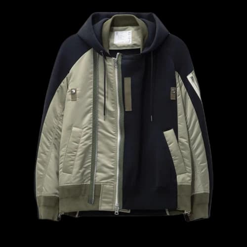 Sacai Sponge Sweat Blouson 'Navy'