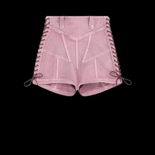Jean Paul Gaultier x KNWLS Washed Laced High Waisted Mini Short 'Lilac'