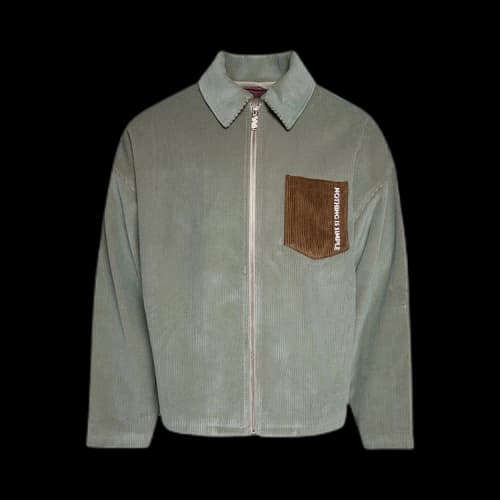 The Elder Statesman Patch Cord Zip Jacket 'Spirulina/Wheatgrass/Cacao'