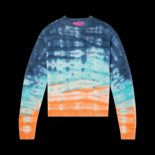 The Elder Statesman Sonar Simple Crew 'Ivory/Navy'