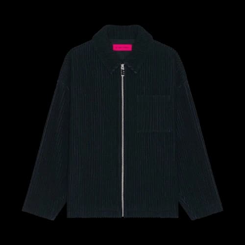 The Elder Statesman Cuddle Cord Zip Jacket 'Navy'