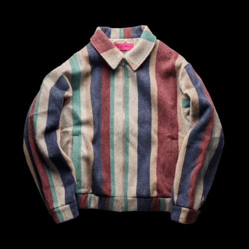 The Elder Statesman Brushed Striped Member Jacket 'Brushed Wool Stripe'