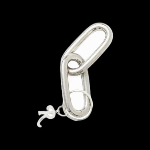 Raf Simons Earring With 2 Chain Shackles 'Silver'