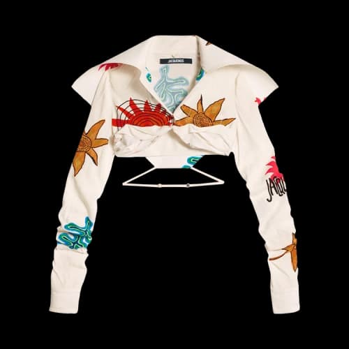 Jacquemus La Chemise Meio 'Print Beige Arty Sun'