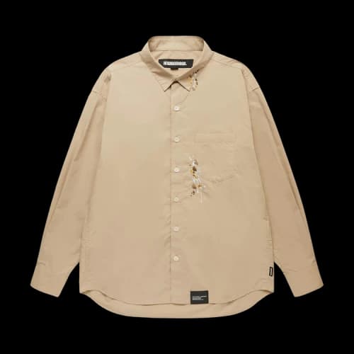 Neighborhood Drip Embroidery Shirt 'Beige'