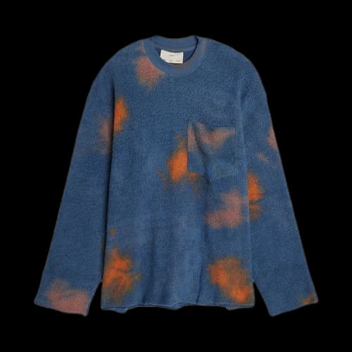 Song for the Mute Acid Raw Crewneck Pullover 'Blue/Orange'