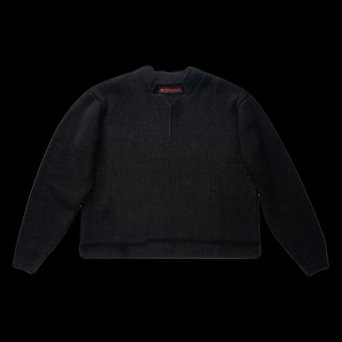 Ottolinger Open Knit Collar Sweater 'Black'