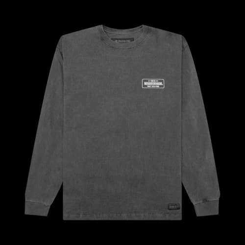 Neighborhood Long-SLeeve Pigment Dyed Crewneck 'Black'
