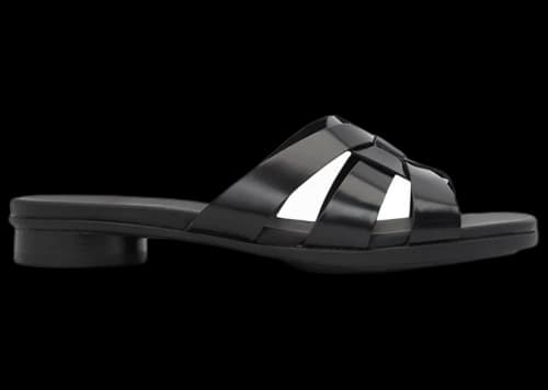 Ecco Sculpted Alba 25 Cross-Strap Slide Black Patent Leather (Women's)