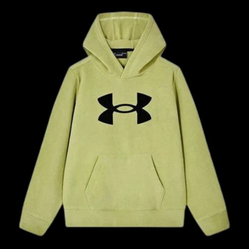(GS) Under Armour Logo Graphic Hoodie 'Yellow Black'
