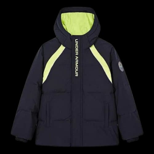 (GS) Under Armour Casual Down Jacket 'Black Green'