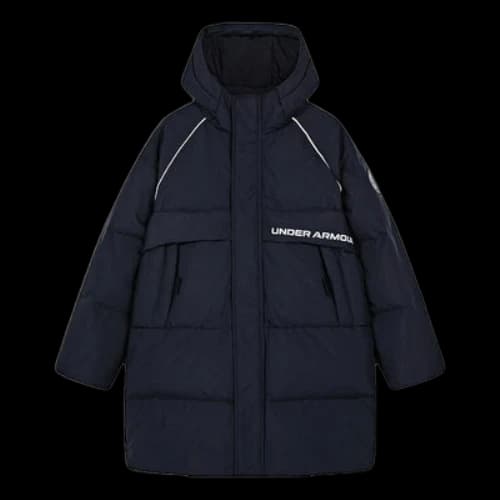 (GS) Under Armour Graphic Warm Casual Down Jacket 'Black White'