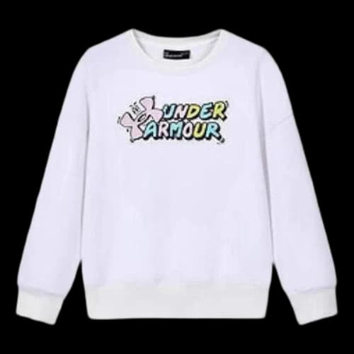 (GS) Under Armour Logo Graphic Crew Sweater 'White'