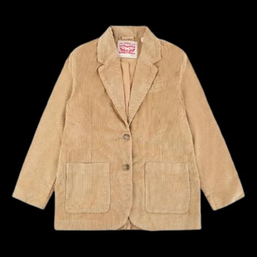 LEVI'S Levis Solid Color Corduroy Casual Suit Brown Yellow Jacket