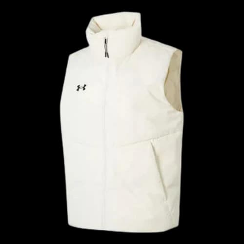Under Armour Solid Color Stand-Up Collar Sports Down Vest 'White Black'