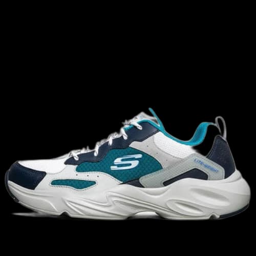 Skechers Stamina Airy Low-Top Running Shoes White/Blue/Green