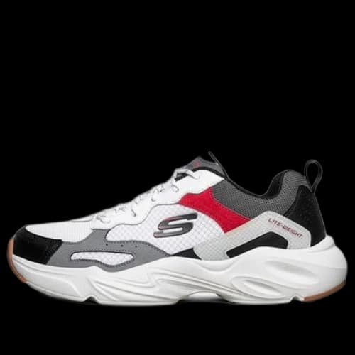 Skechers Stamina Airy 'White Grey Red'