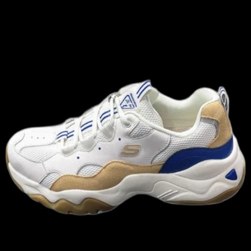 Skechers D'Lites Low Chunky Shoes White/Blue