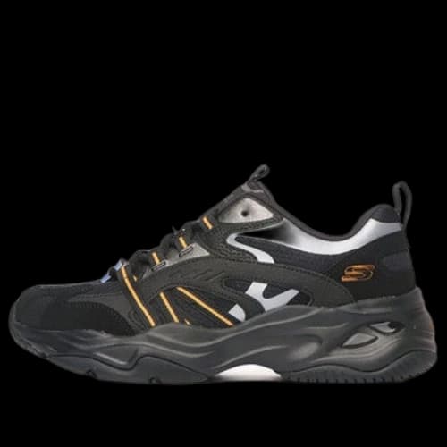 Skechers Casual Daddy's Shoes 'Black Silver Orange'