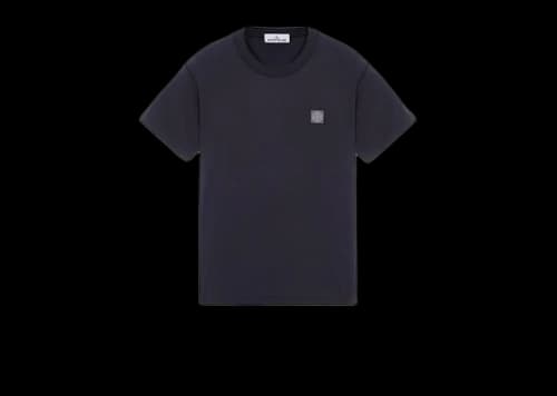 Stone Island 23757 Organic Cotton Fissato Effect T-shirt Black
