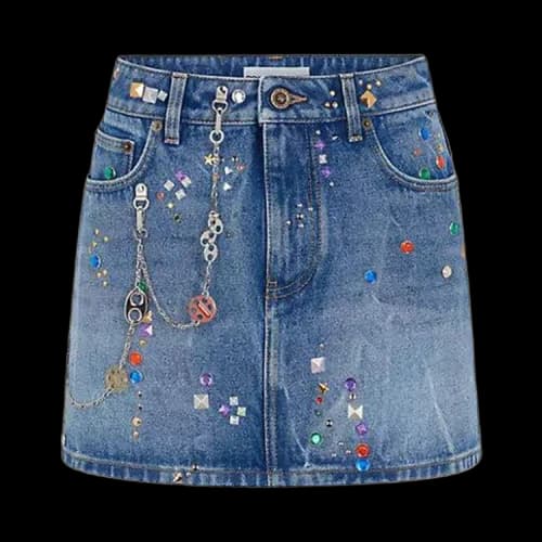 Paco Rabanne Jupe Mini Skirt 'Stone'