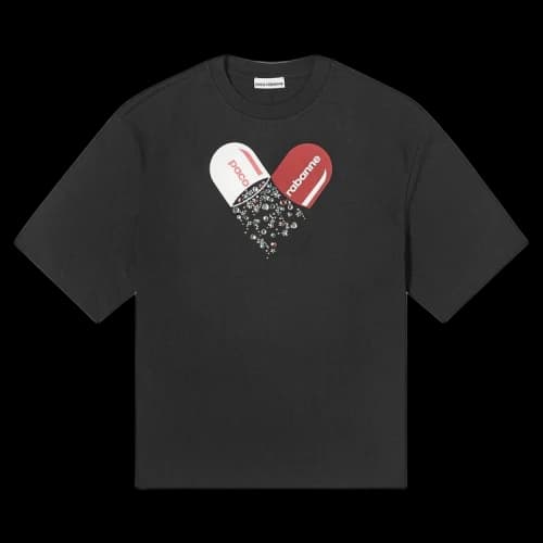 Paco Rabanne Graphic Print Jersey T-Shirt 'Black'