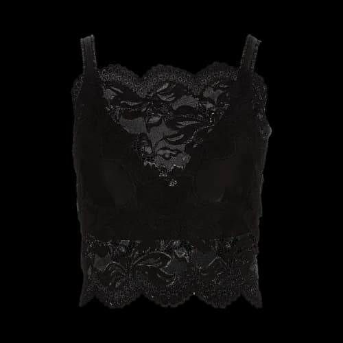 Rabanne Lace Detail Cropped Top 'Black'