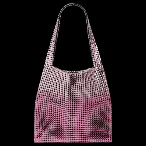 Paco Rabanne Pixel Metallic Hobo Tote Bag 'Light Pink/Pink'