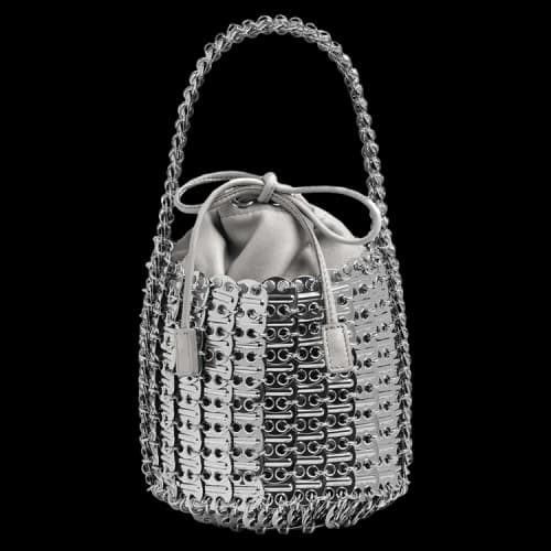 Paco Rabanne 1969 Bucket Shoulder Bag 'Silver'